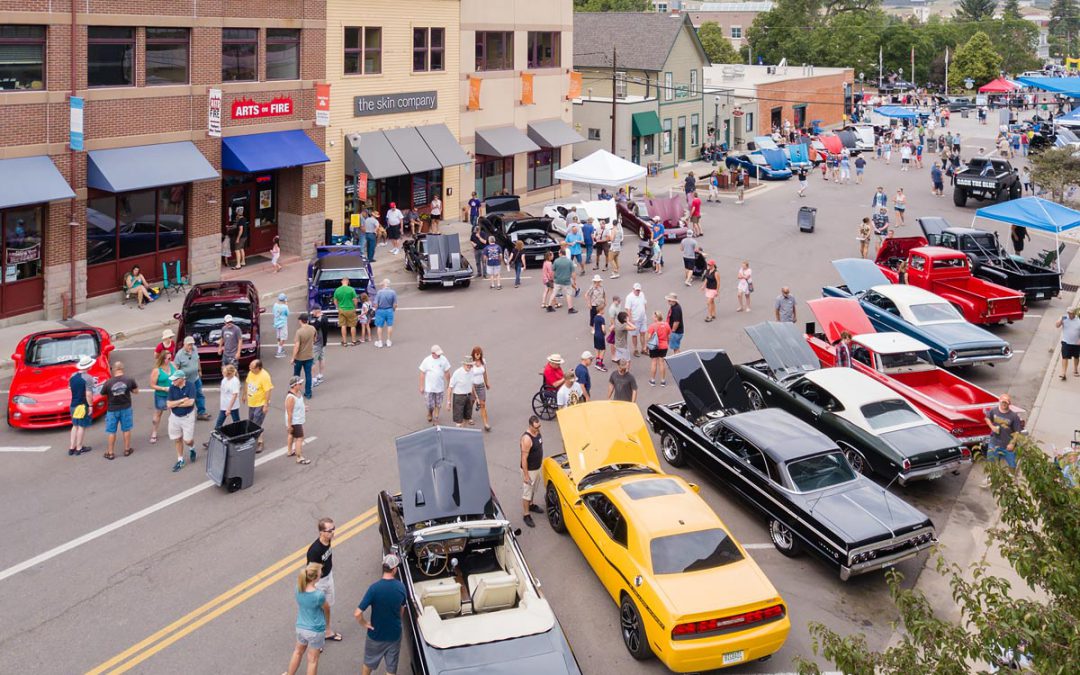 Car Show Event Low Flying Aerial Photography